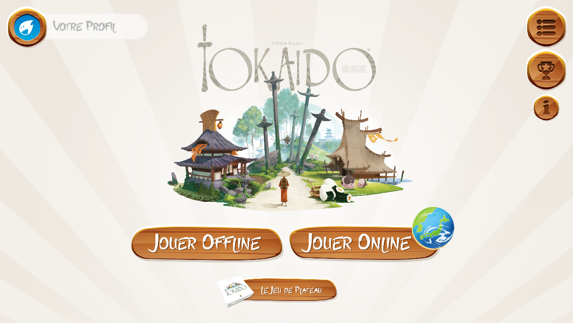 Menu principal du jeu